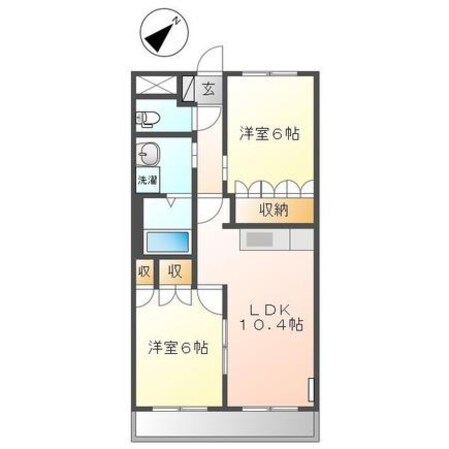 サンハイツ6868の物件間取画像